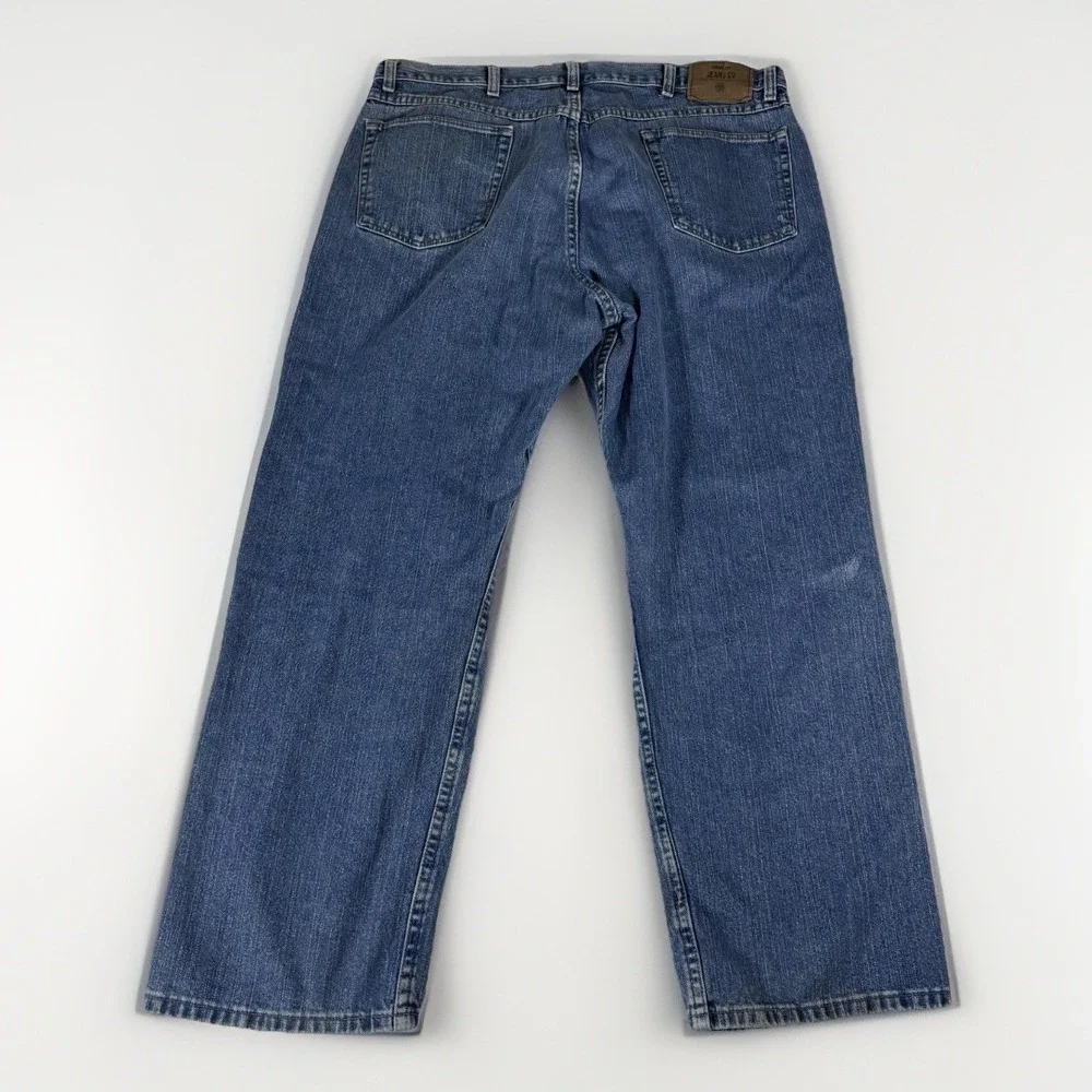 Wrangler Jeans Co Denim Pants Mens 36x29 Blue Straight Leg Workwear Casual